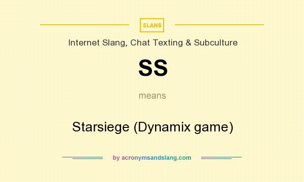 What does SS mean? It stands for Starsiege (Dynamix game)