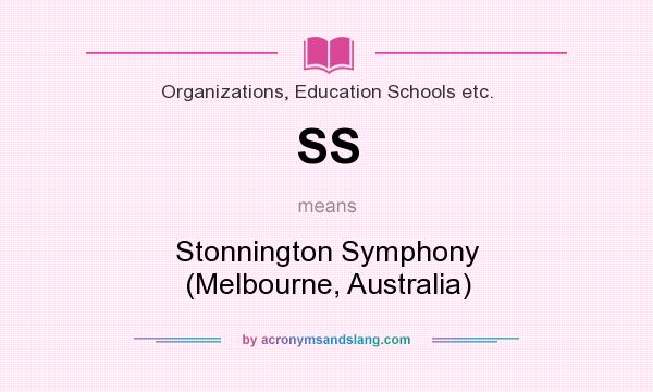 What does SS mean? It stands for Stonnington Symphony (Melbourne, Australia)