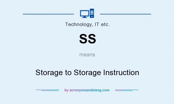 What does SS mean? It stands for Storage to Storage Instruction