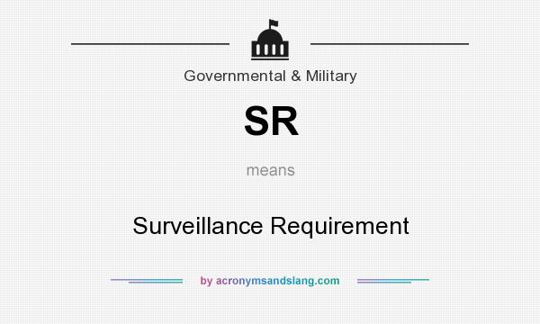 What does SR mean? It stands for Surveillance Requirement