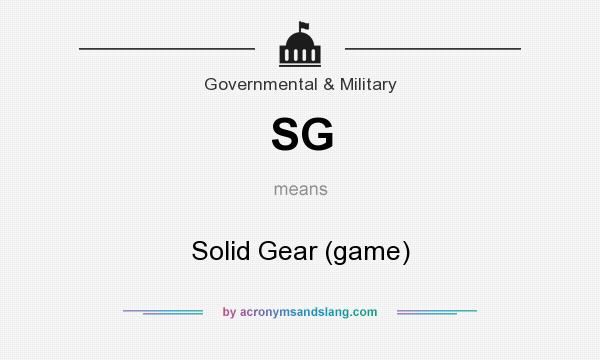 What does SG mean? It stands for Solid Gear (game)