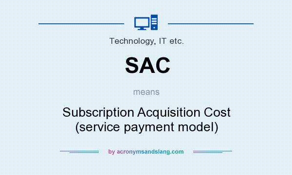 What does SAC mean? It stands for Subscription Acquisition Cost (service payment model)