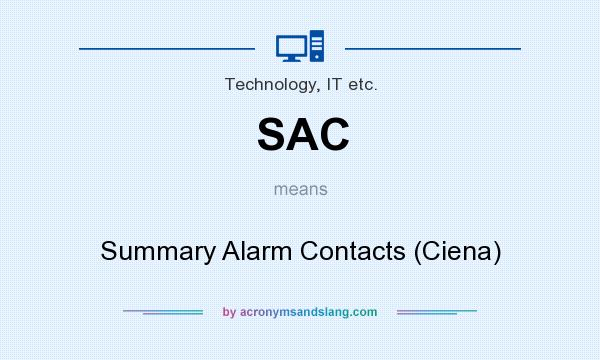 What does SAC mean? It stands for Summary Alarm Contacts (Ciena)