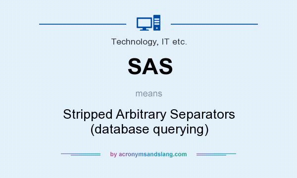 What does SAS mean? It stands for Stripped Arbitrary Separators (database querying)