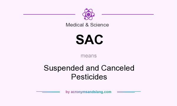 What does SAC mean? It stands for Suspended and Canceled Pesticides