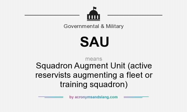 What does SAU mean? It stands for Squadron Augment Unit (active reservists augmenting a fleet or training squadron)