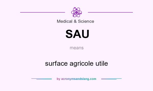 What does SAU mean? It stands for surface agricole utile