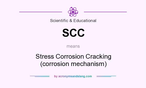 What does SCC mean? It stands for Stress Corrosion Cracking (corrosion mechanism)