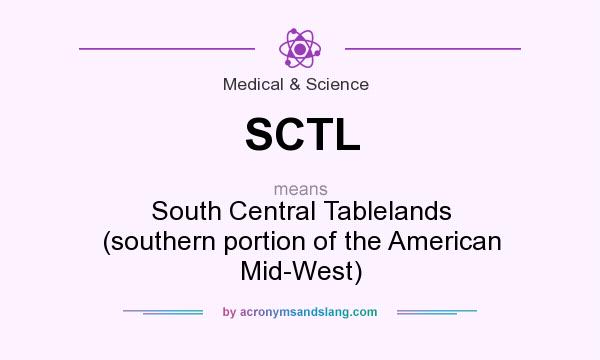 What does SCTL mean? It stands for South Central Tablelands (southern portion of the American Mid-West)