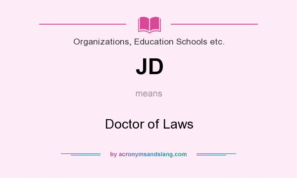 What does JD mean? It stands for Doctor of Laws