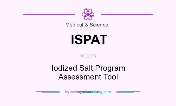 What does ISPAT mean? It stands for Iodized Salt Program Assessment Tool