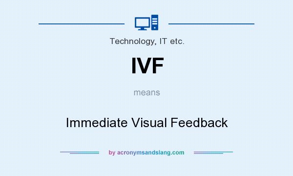 What does IVF mean? It stands for Immediate Visual Feedback