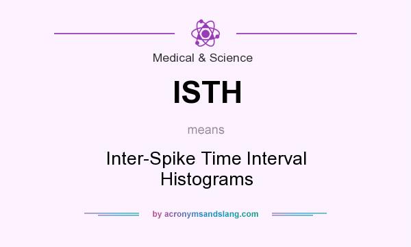 What does ISTH mean? It stands for Inter-Spike Time Interval Histograms