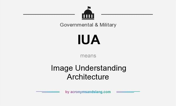 What does IUA mean? It stands for Image Understanding Architecture