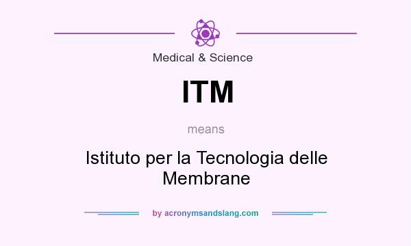 What does ITM mean? It stands for Istituto per la Tecnologia delle Membrane