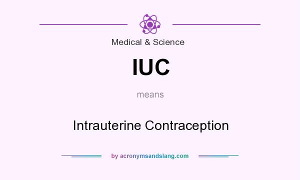 What does IUC mean? It stands for Intrauterine Contraception