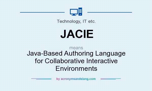 What does JACIE mean? It stands for Java-Based Authoring Language for Collaborative Interactive Environments