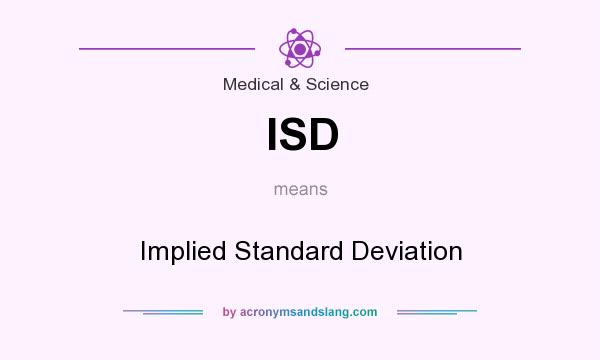 What does ISD mean? It stands for Implied Standard Deviation