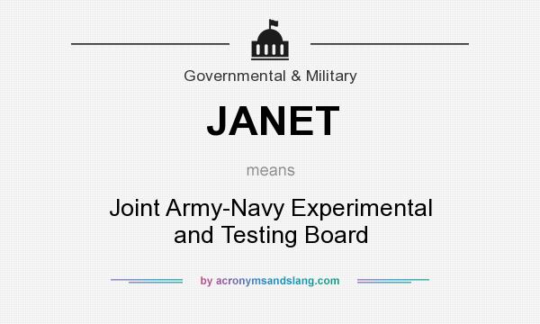 What does JANET mean? It stands for Joint Army-Navy Experimental and Testing Board