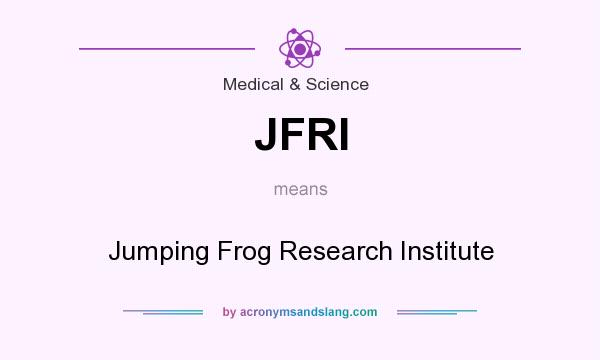 What does JFRI mean? It stands for Jumping Frog Research Institute
