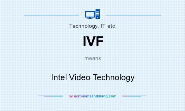 What does IVF mean? It stands for Intel Video Technology