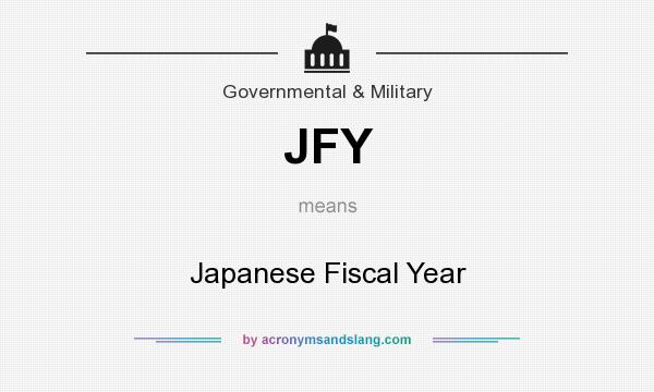 What does JFY mean? It stands for Japanese Fiscal Year