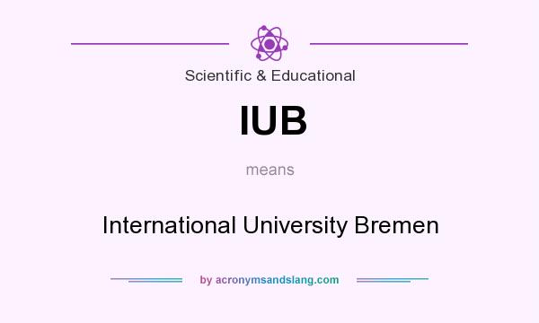What does IUB mean? It stands for International University Bremen