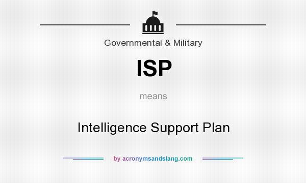 What does ISP mean? It stands for Intelligence Support Plan