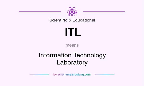 What does ITL mean? It stands for Information Technology Laboratory