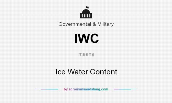 What does IWC mean? It stands for Ice Water Content