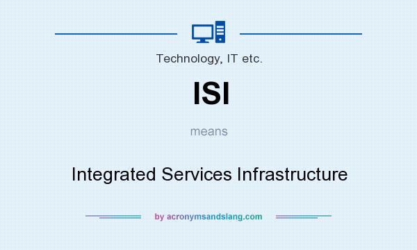 What does ISI mean? It stands for Integrated Services Infrastructure
