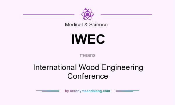 What does IWEC mean? It stands for International Wood Engineering Conference