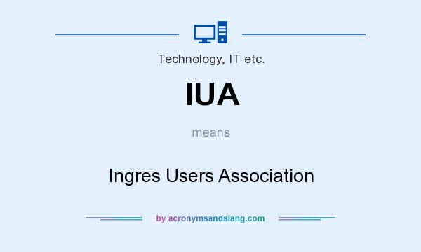 What does IUA mean? It stands for Ingres Users Association