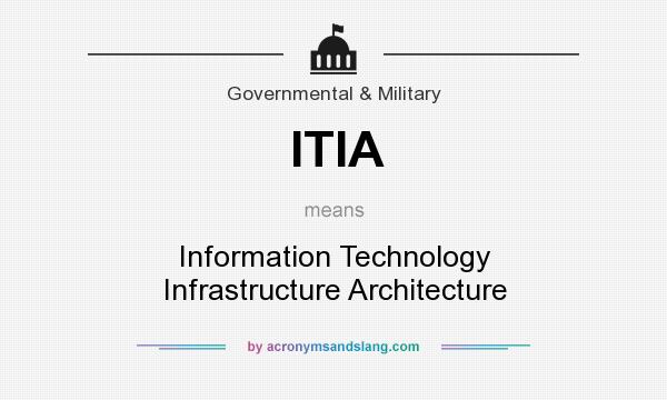 What does ITIA mean? It stands for Information Technology Infrastructure Architecture