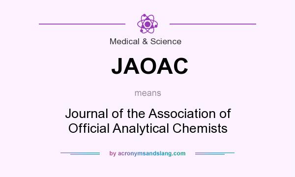 What does JAOAC mean? It stands for Journal of the Association of Official Analytical Chemists
