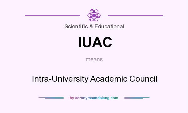 What does IUAC mean? It stands for Intra-University Academic Council
