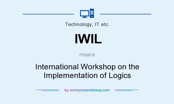 What does IWIL mean? It stands for International Workshop on the Implementation of Logics