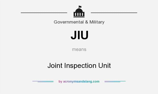 What does JIU mean? It stands for Joint Inspection Unit
