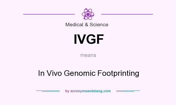 What does IVGF mean? It stands for In Vivo Genomic Footprinting