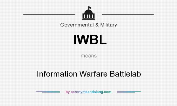 What does IWBL mean? It stands for Information Warfare Battlelab