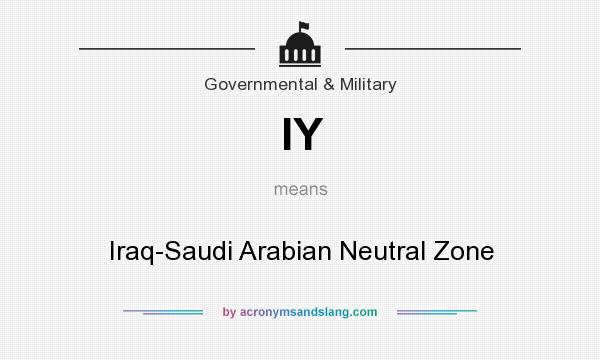 What does IY mean? It stands for Iraq-Saudi Arabian Neutral Zone