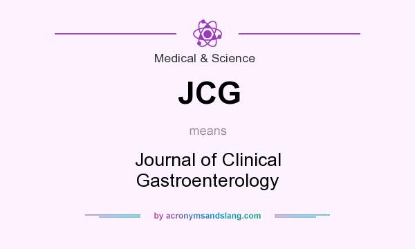 What does JCG mean? It stands for Journal of Clinical Gastroenterology