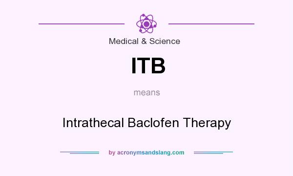 What does ITB mean? It stands for Intrathecal Baclofen Therapy