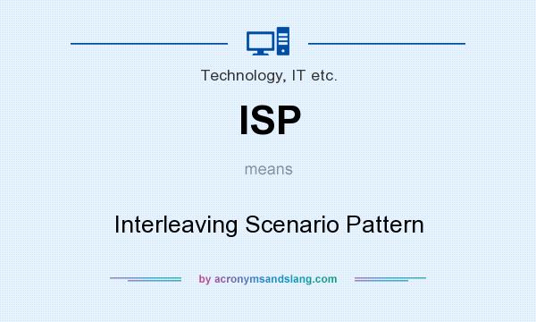 What does ISP mean? It stands for Interleaving Scenario Pattern