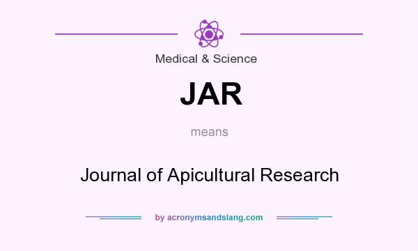 What does JAR mean? It stands for Journal of Apicultural Research
