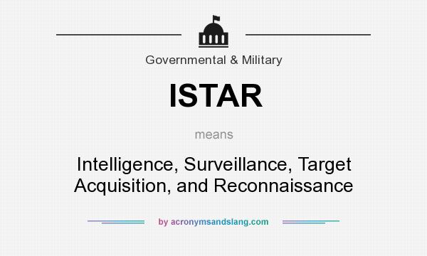 What does ISTAR mean? It stands for Intelligence, Surveillance, Target Acquisition, and Reconnaissance