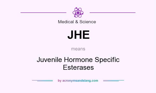 What does JHE mean? It stands for Juvenile Hormone Specific Esterases