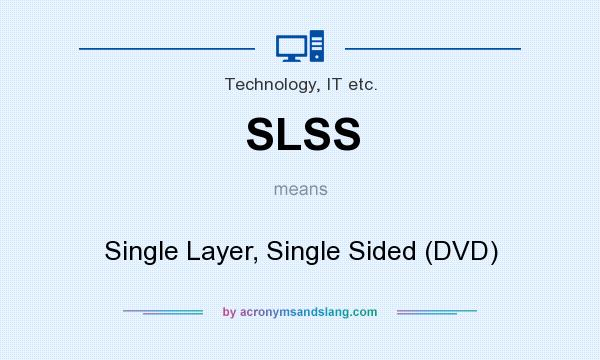 What does SLSS mean? It stands for Single Layer, Single Sided (DVD)