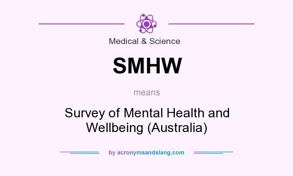 What does SMHW mean? It stands for Survey of Mental Health and Wellbeing (Australia)
