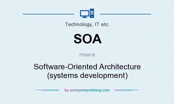 What does SOA mean? It stands for Software-Oriented Architecture (systems development)